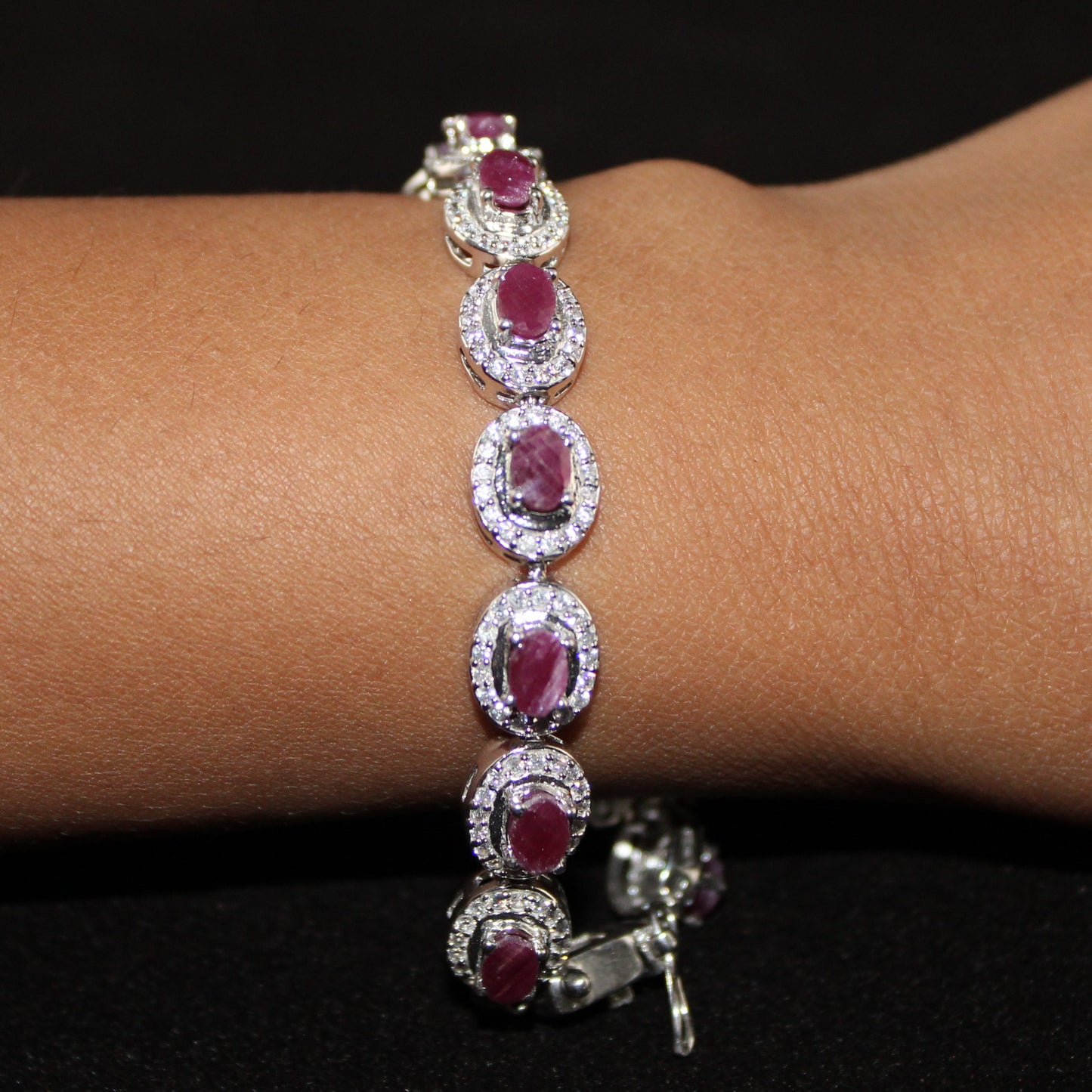 Ruby & Cubic Zirconia Bracelet