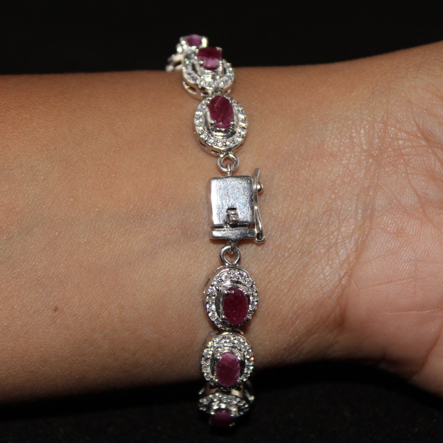 Ruby & Cubic Zirconia Bracelet