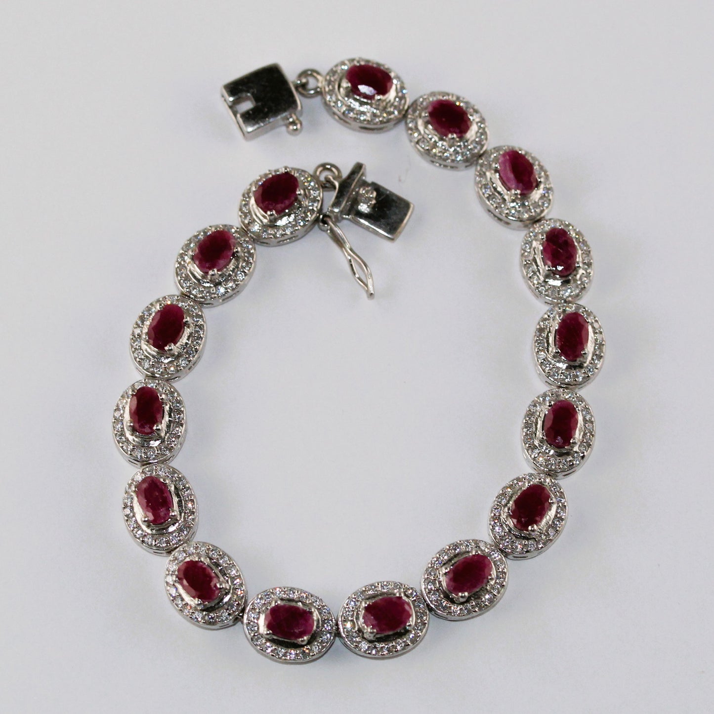 Ruby & Cubic Zirconia Bracelet