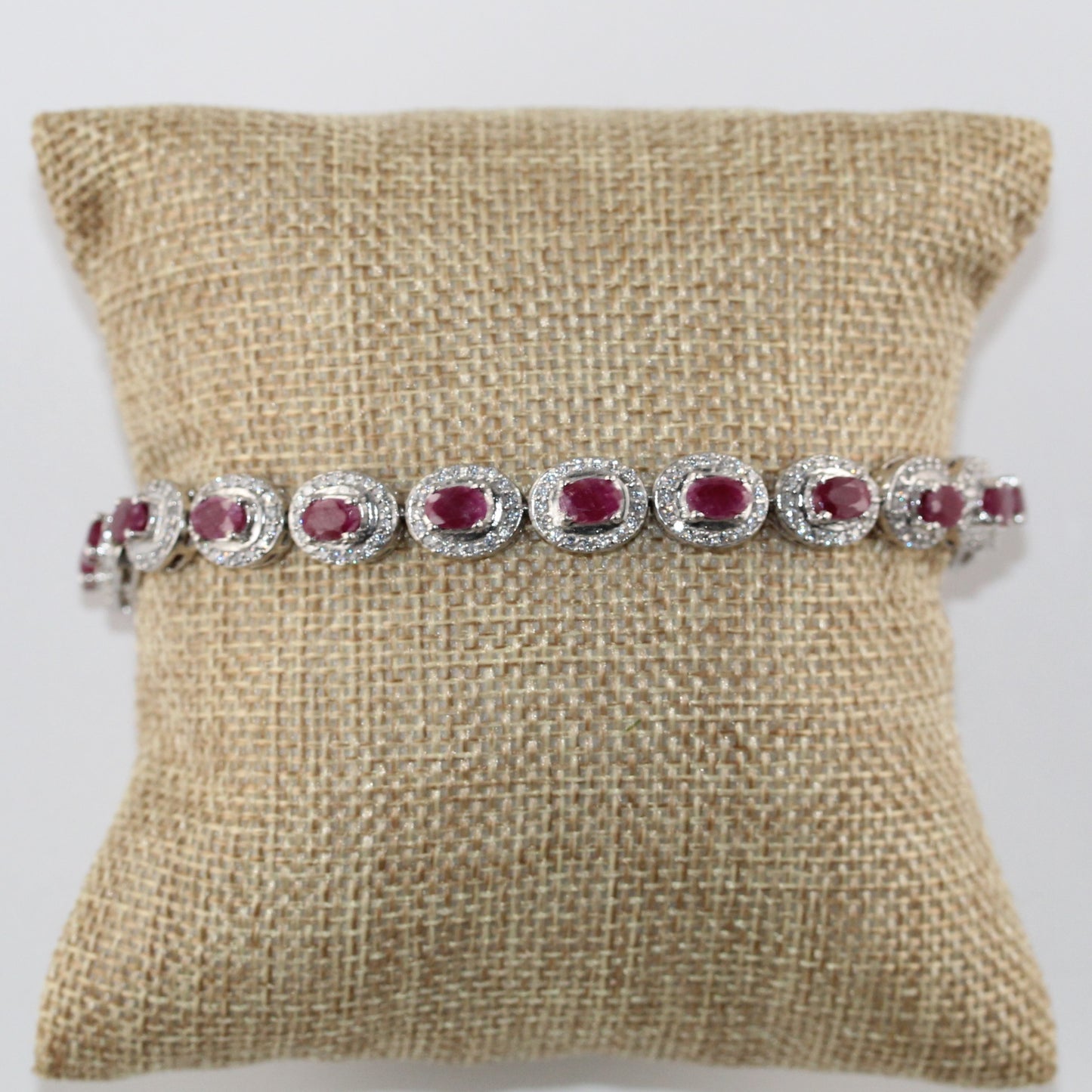 Ruby & Cubic Zirconia Bracelet