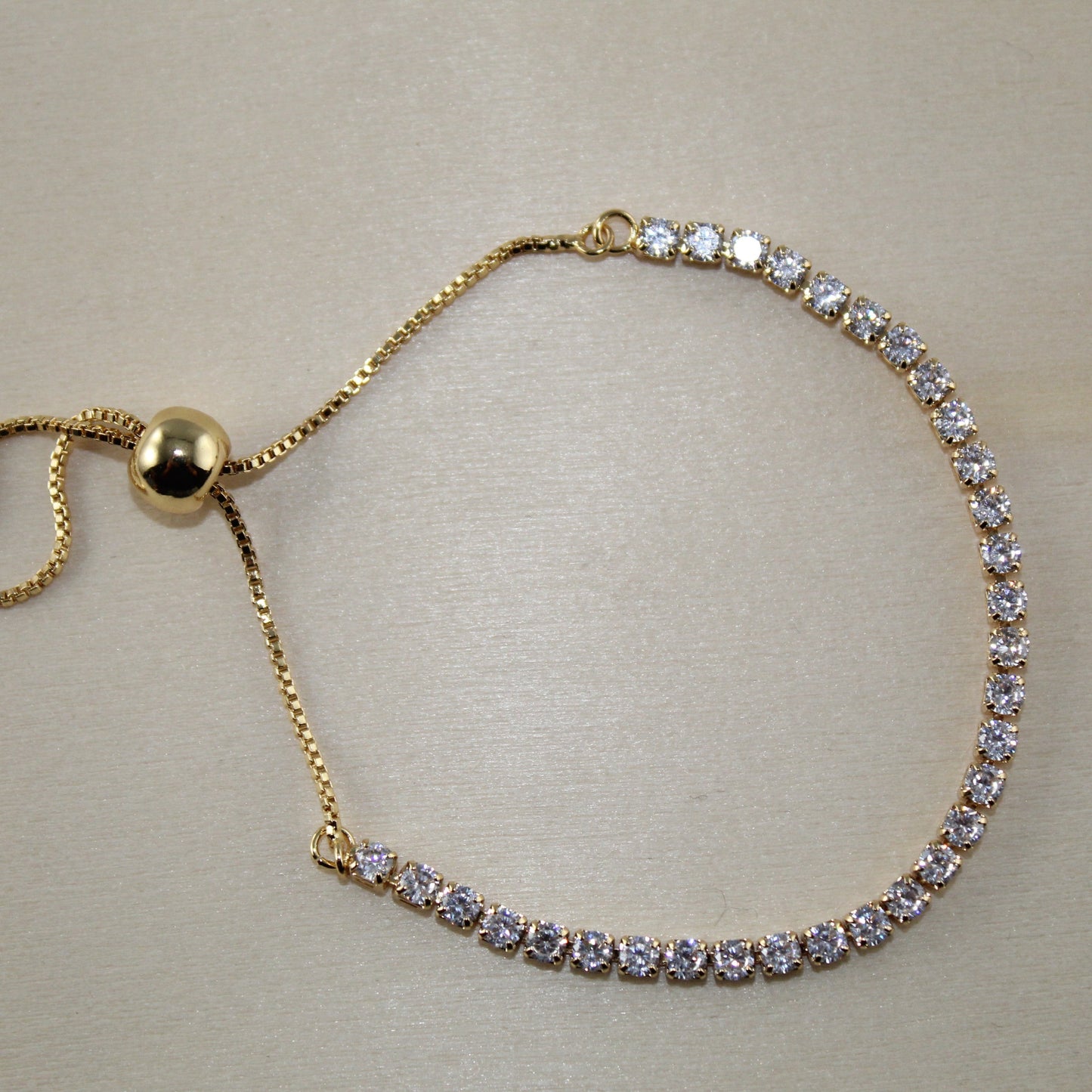 CZ Tennis Bracelet - Golden