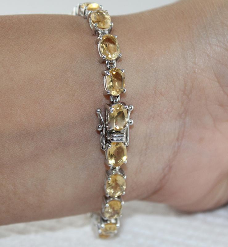 Yellow Topaz Tennis Bracelet - Little Elephant