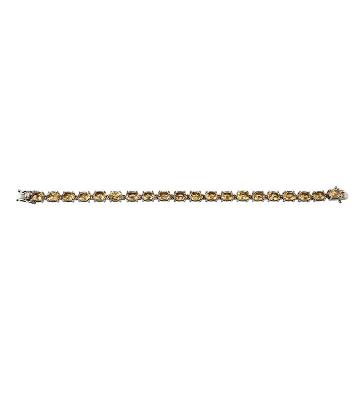 Yellow Topaz Tennis Bracelet - Little Elephant