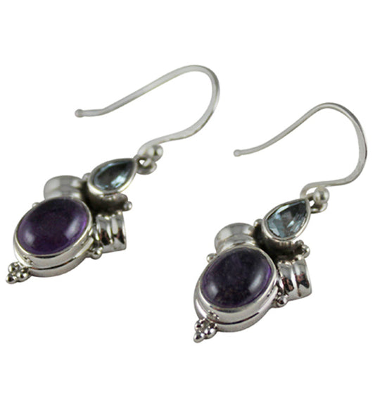 Artisan crafted Amethyst Earrings - Little Elephant