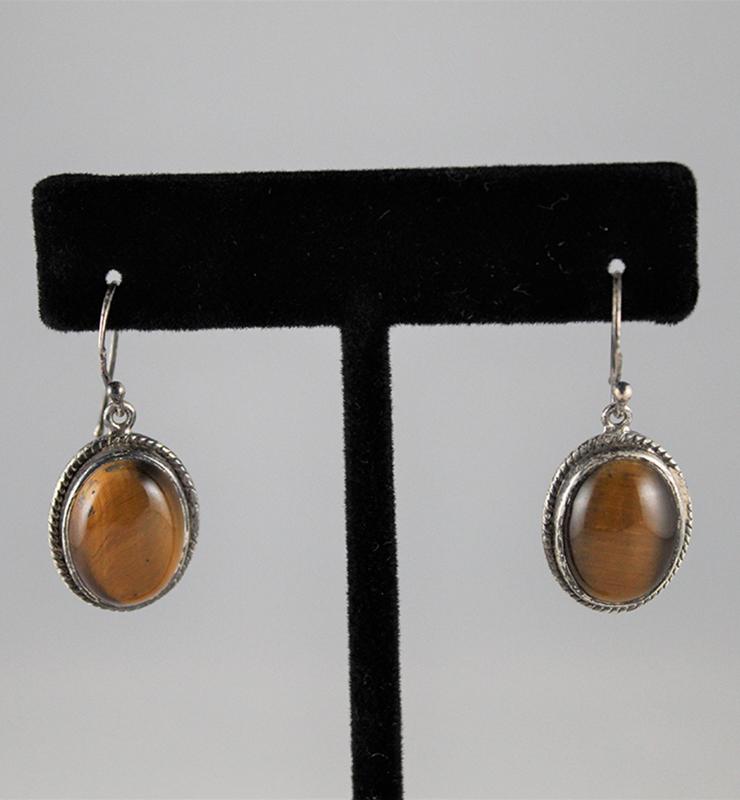 Tiger Eye Drop Earrings - Little Elephant