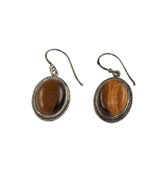 Tiger Eye Drop Earrings - Little Elephant