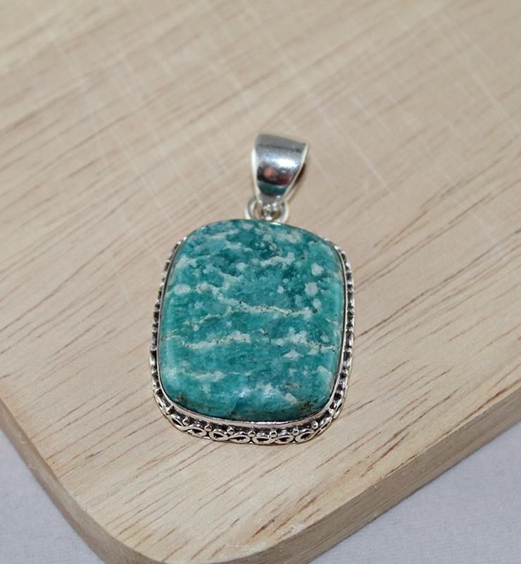 Amazonite Pendant - Little Elephant