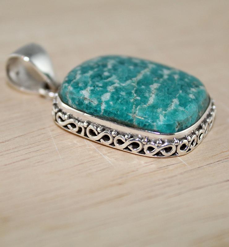 Amazonite Pendant - Little Elephant