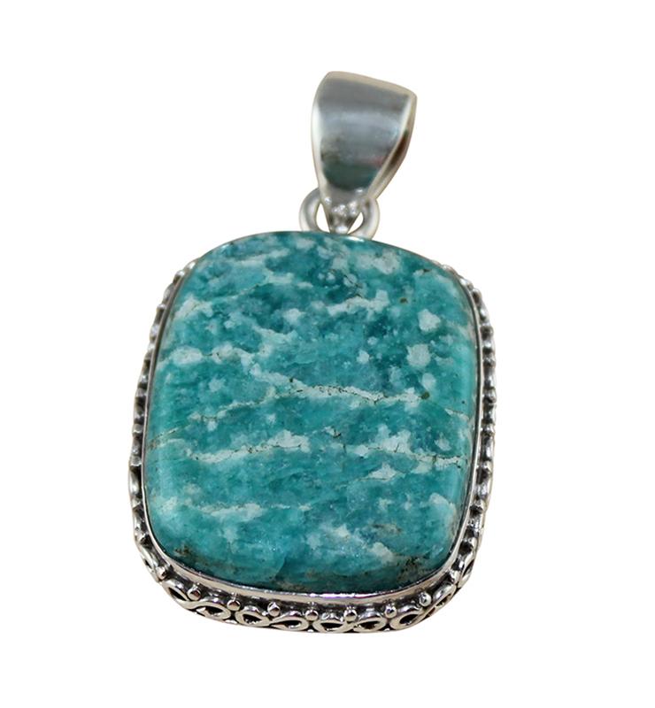 Amazonite Pendant - Little Elephant