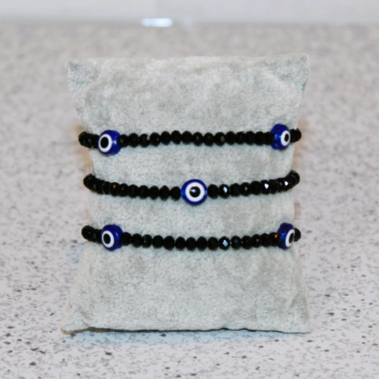 Crystal Evil Eye Beaded Bracelet