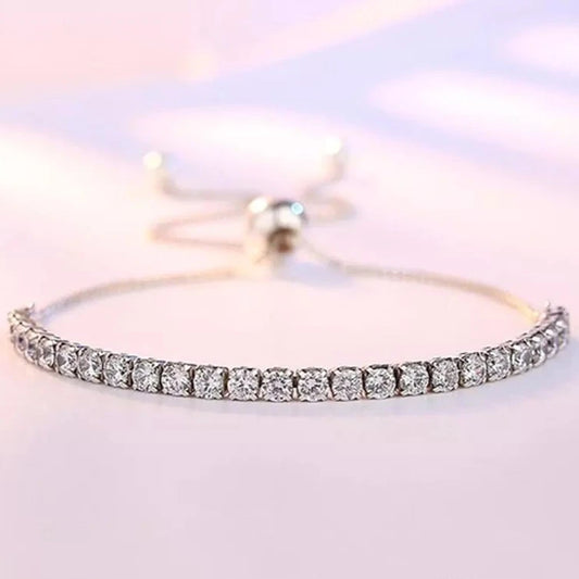 CZ Tennis Bracelet - Silver